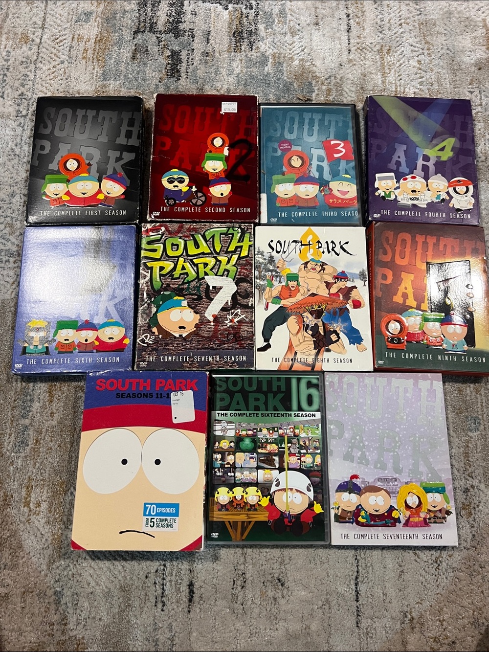 South Park dvd seasons lot 1 to 17 (missing season 5) z33